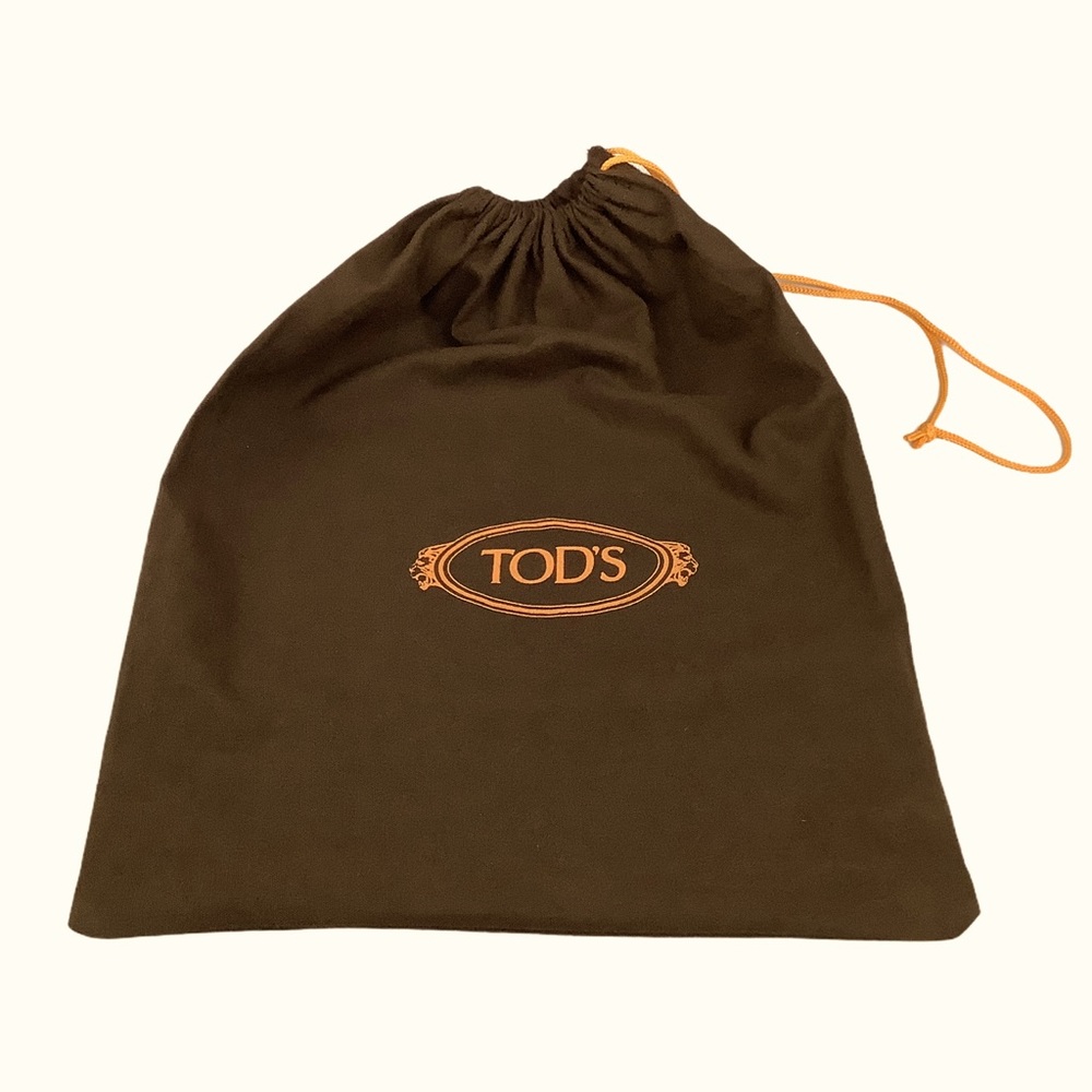 Tod’s Brown Canvas Drawstring Designer Dust Bag